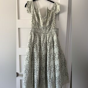Elegant Lace Sage Dress